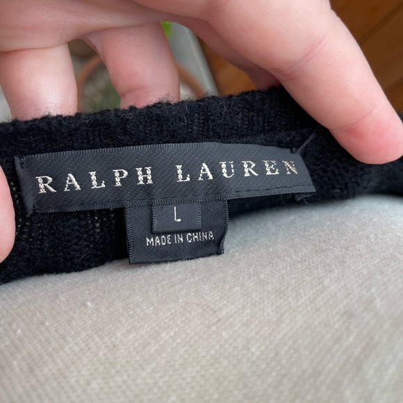 Ralph Lauren black label 100% cashmere cable knit, boat neck sweater dress M L - Picture 10 of 10